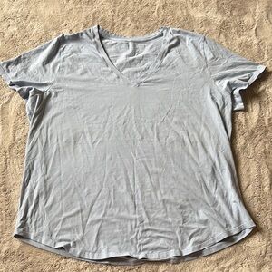 Lululemon V neck tee shirt light blue